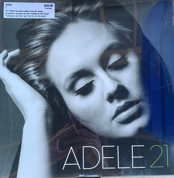 Adele — 21 (1LP) vinyl record cover