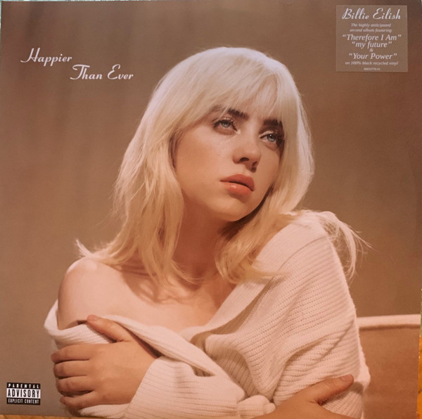Billie Eilish — Happier Than EverÂ (2LP / Gat / Black Vinyl) / Eilish, Billie / Happier Than EverÂ (2LP / Gat / Black Vinyl) vinyl record cover