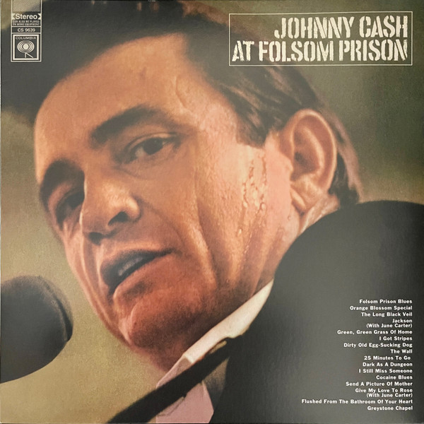 Johnny Cash — At Folsom Prison vinyl record cover