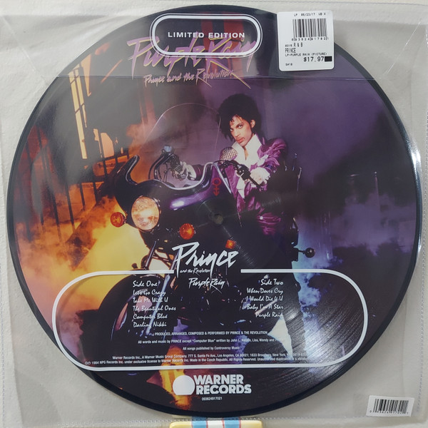 Prince And The Revolution — Purple Rain vinyl record cover