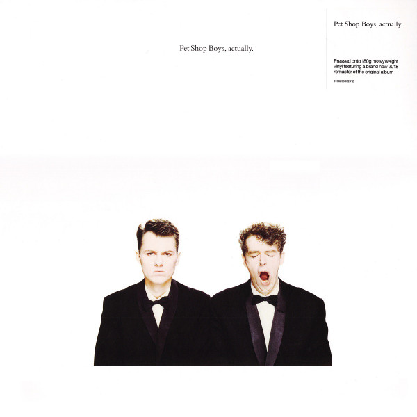 Pet Shop Boys — Actually vinyl record cover